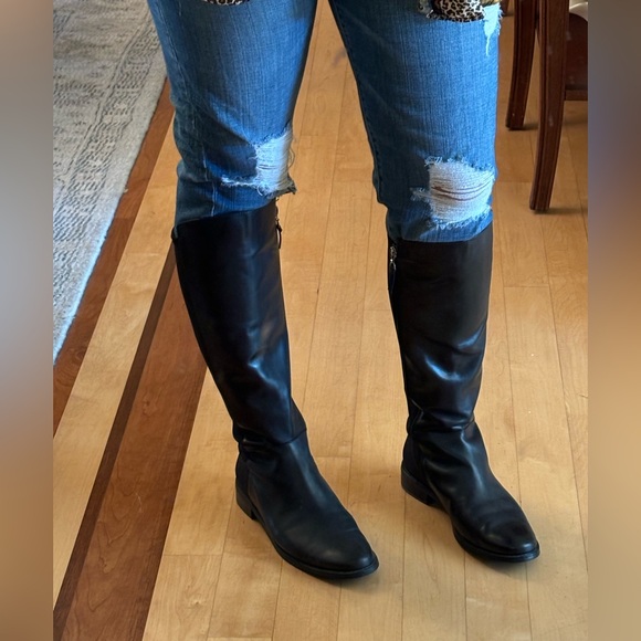 Tahari black leather boots (size 9.5) - Picture 1 of 7